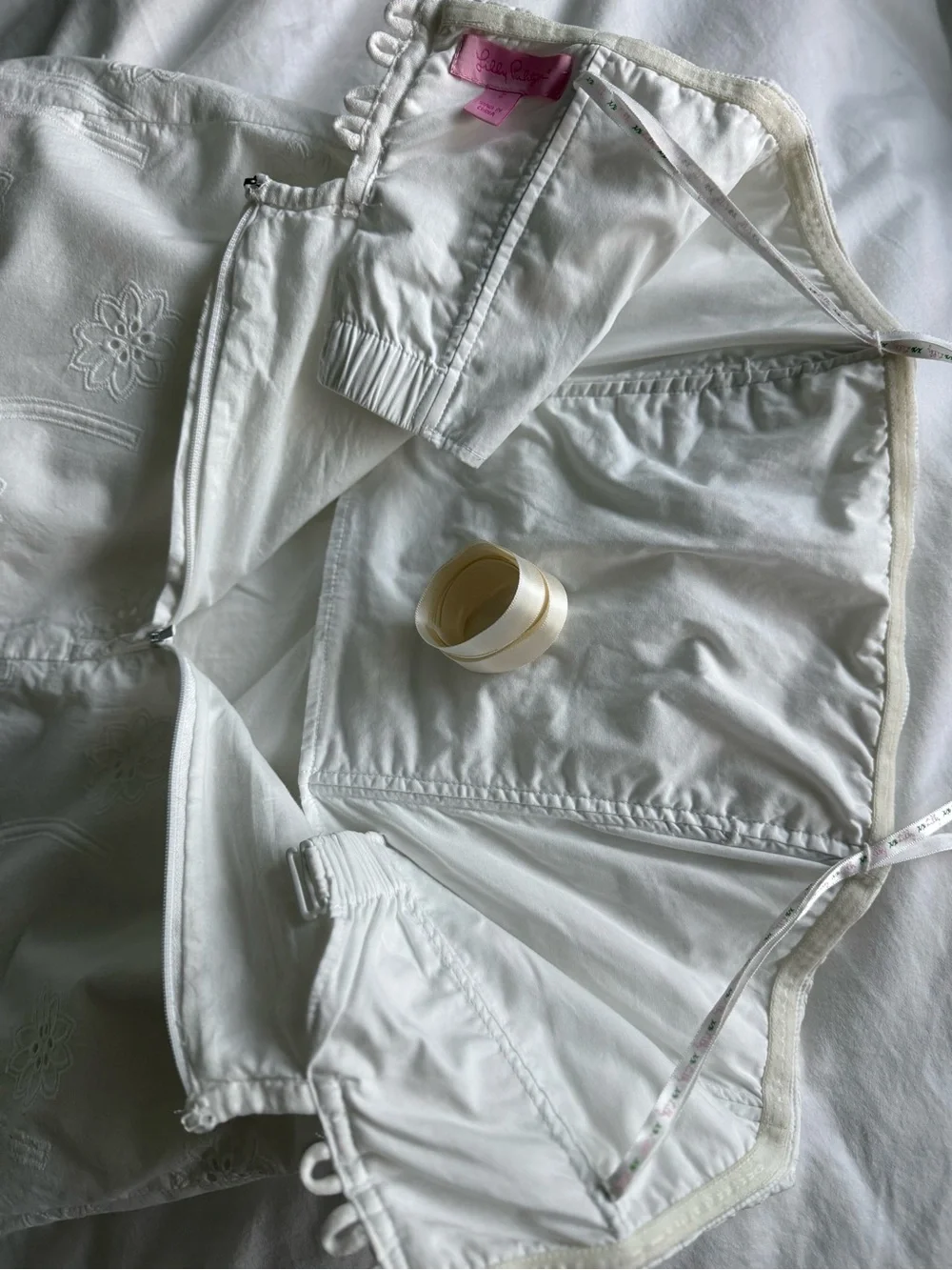 Lilly Pulitzer white eyelet strapless dress - Picture 4 of 13